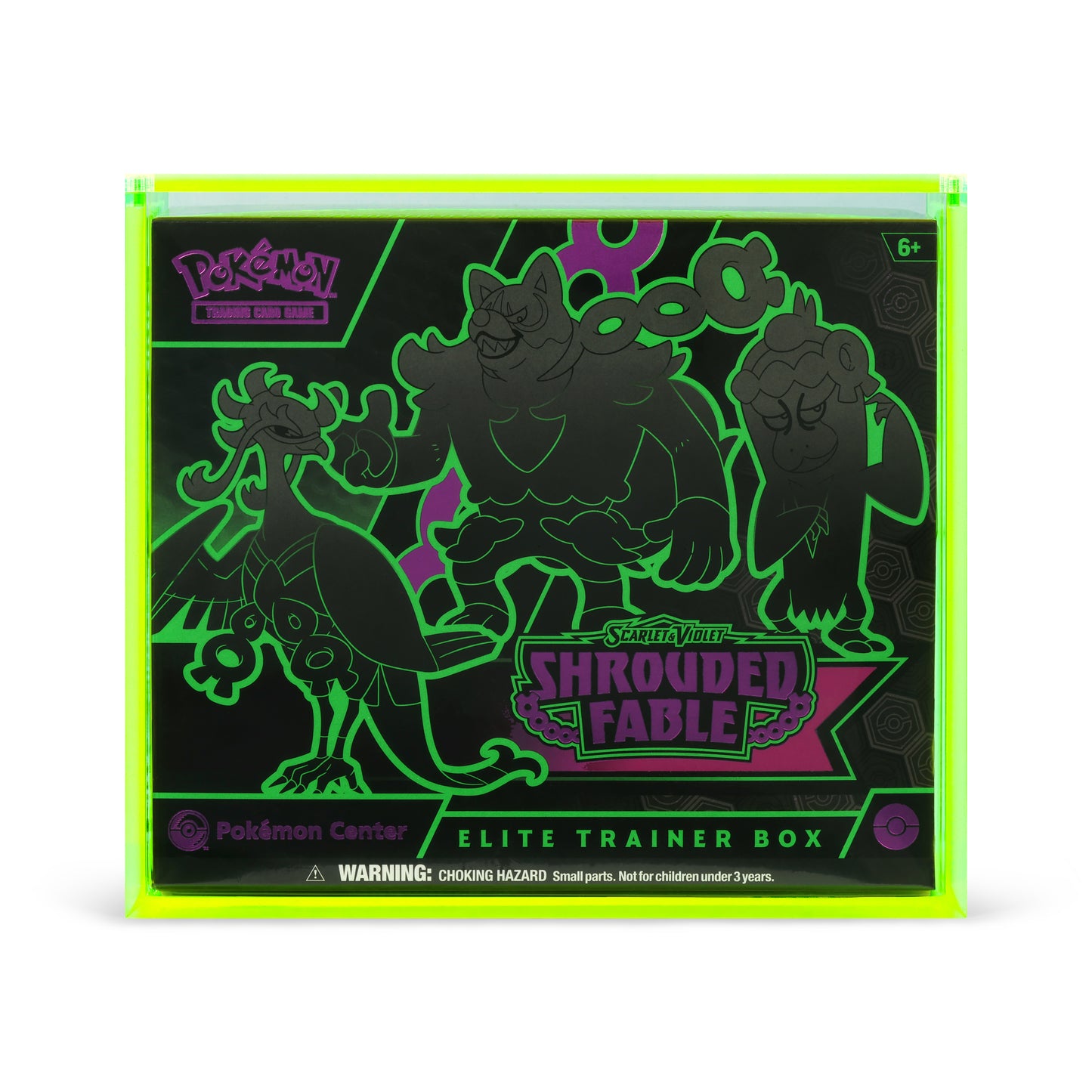 NEON Green ETB Acrylic Case With Magnetic Lid