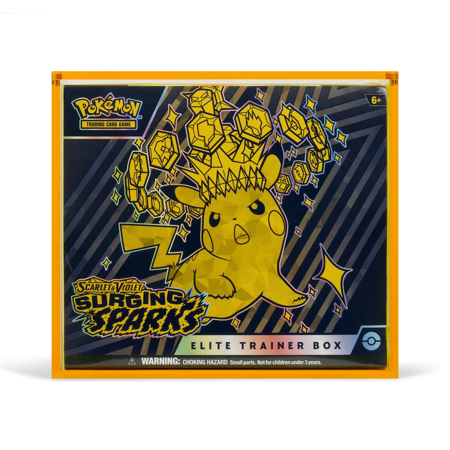 Electric Yellow Acrylic ETB Case With Magnetic Lid