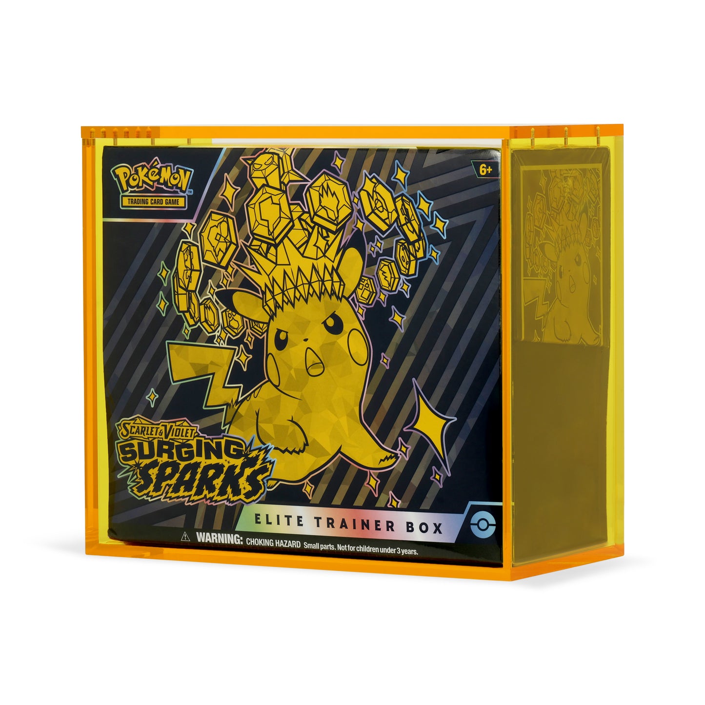 Electric Yellow Acrylic ETB Case With Magnetic Lid