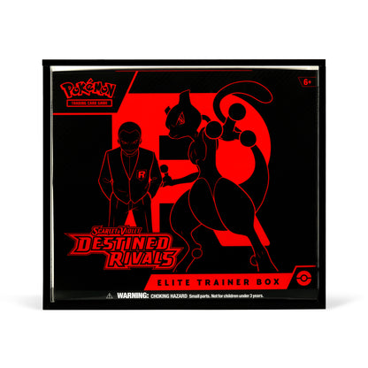 Black Acrylic Display Case for Pokémon Elite Trainer Boxes With Magnetic Lid
