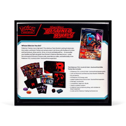 Black Acrylic Display Case for Pokémon Elite Trainer Boxes With Magnetic Lid