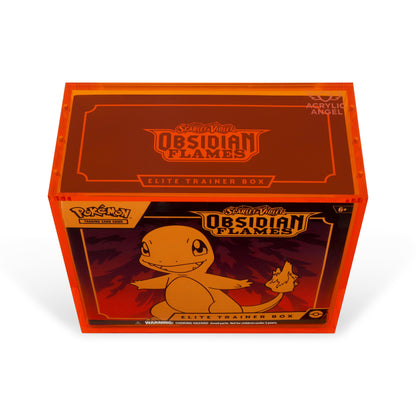 Orange Acrylic ETB Case With Magnetic Lid