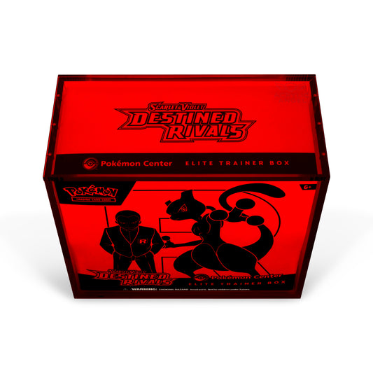 Ruby Red Acrylic ETB Case With Magnetic Lid