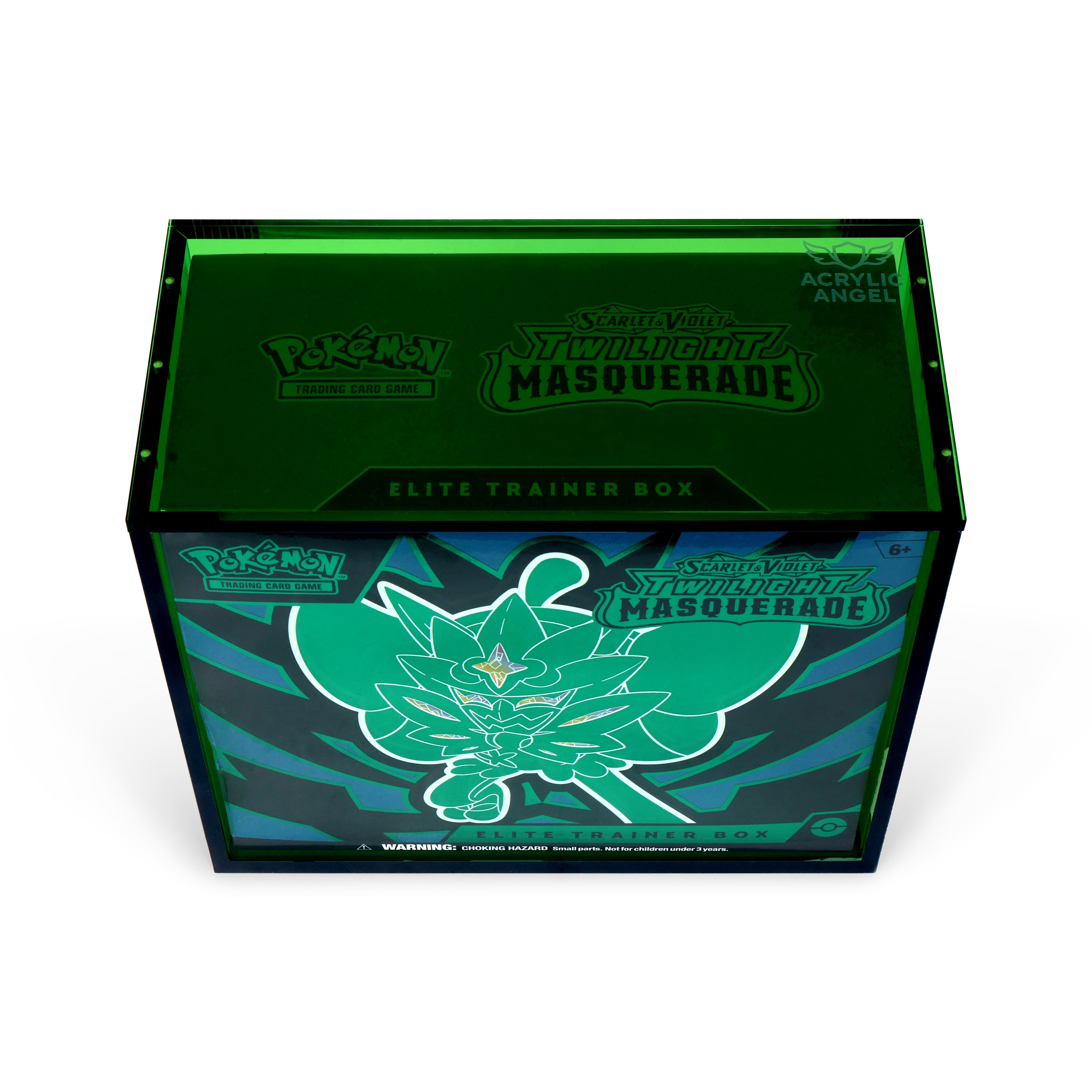 Emerald Green Acrylic ETB Case With Magnetic Lid | Pokémon Elite