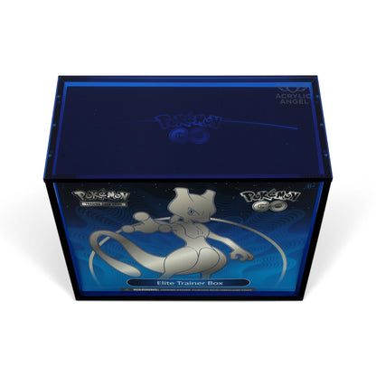 Sapphire Blue Acrylic Display Case for Pokémon Elite Trainer Boxes With Magnetic Lid