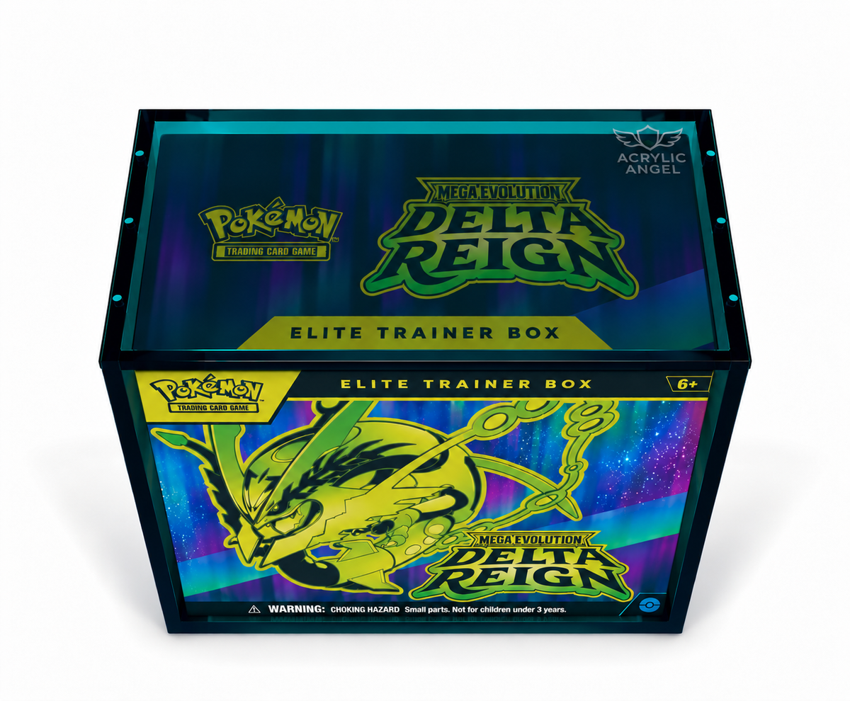 Pokémon ETB Acrylic Display Case With Magnetic Lid – 12 Colors