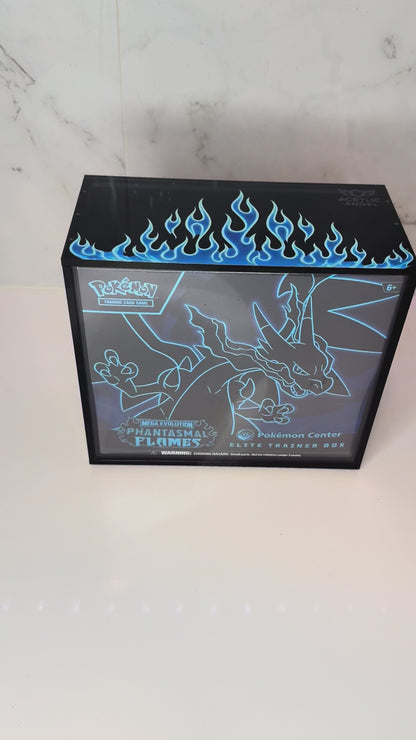 Neon Blue Flames Limited Edition Acrylic ETB Case